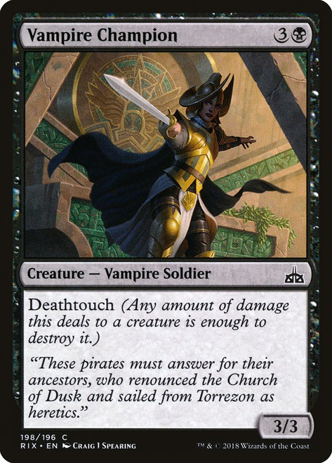 Vampire Champion (Planeswalker Deck)\nRivals of Ixalan\nSingle\nMagic The Gathering