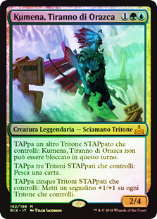 Kumena, Tyrant of Orazca
Rivals of Ixalan (Foil) - Italian
Single
Magic The Gathering