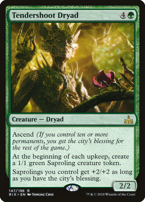 Tendershoot Dryad\nRivals of Ixalan\nSingle\nMagic The Gathering