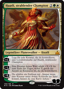 Huatli, Radiant Champion
Rivals of Ixalan - German
Single
Magic The Gathering