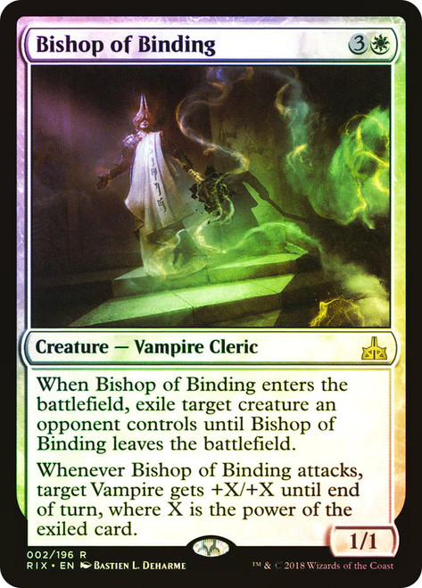 Bishop of Binding\nRivals of Ixalan\nSingle\nMagic The Gathering