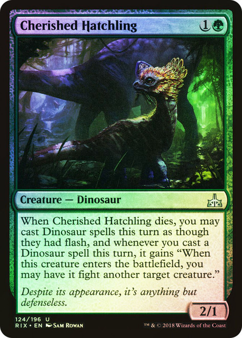 Cherished Hatchling\nRivals of Ixalan\nSingle\nMagic The Gathering