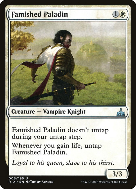 Famished Paladin\nRivals of Ixalan\nSingle\nMagic The Gathering