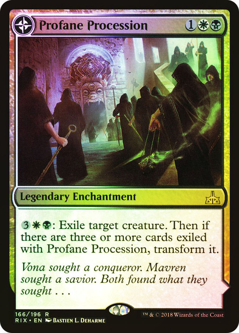 Profane Procession // Tomb of the Dusk Rose\nRivals of Ixalan\nSingle\nMagic The Gathering