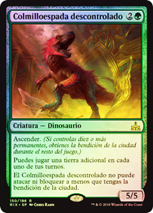 Wayward Swordtooth
Rivals of Ixalan (Foil) - Spanish
Single
Magic The Gathering