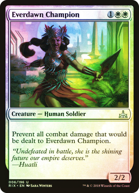 Everdawn Champion\nRivals of Ixalan\nSingle\nMagic The Gathering