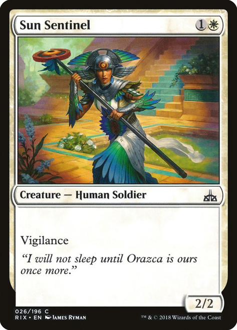 Sun Sentinel\nRivals of Ixalan\nSingle\nMagic The Gathering