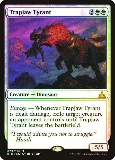Trapjaw Tyrant\nRivals of Ixalan\nSingle\nMagic The Gathering