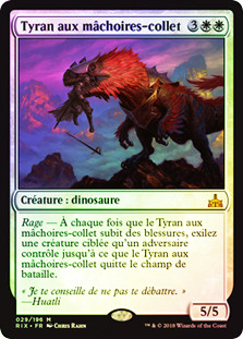 Trapjaw Tyrant
Rivals of Ixalan (Foil) - French
Single
Magic The Gathering