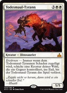 Trapjaw Tyrant
Rivals of Ixalan - German
Single
Magic The Gathering