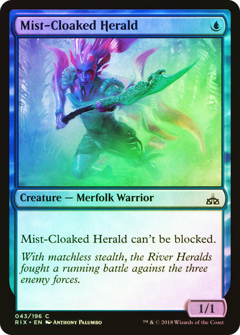 Mist-Cloaked Herald\nRivals of Ixalan\nSingle\nMagic The Gathering