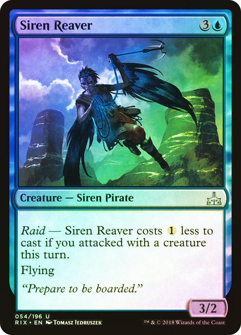 Siren Reaver\nRivals of Ixalan\nSingle\nMagic The Gathering