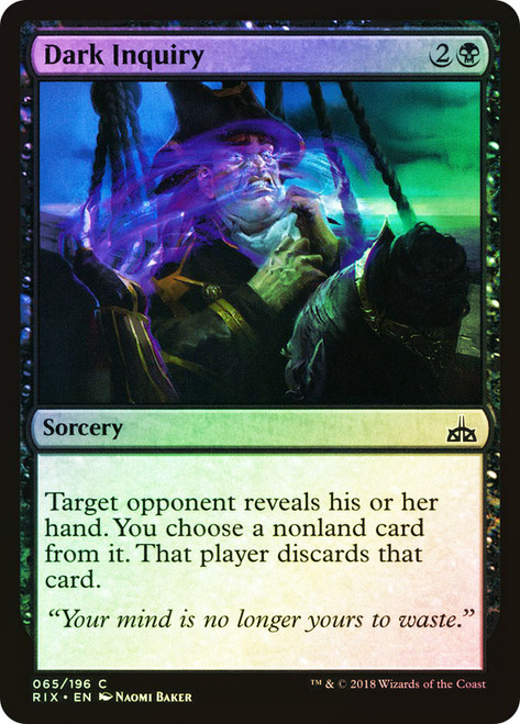 Dark Inquiry\nRivals of Ixalan\nSingle\nMagic The Gathering