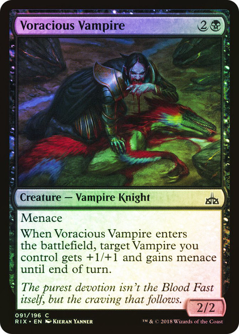 Voracious Vampire\nRivals of Ixalan\nSingle\nMagic The Gathering