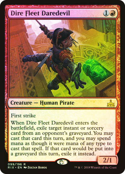 Dire Fleet Daredevil\nRivals of Ixalan\nSingle\nMagic The Gathering