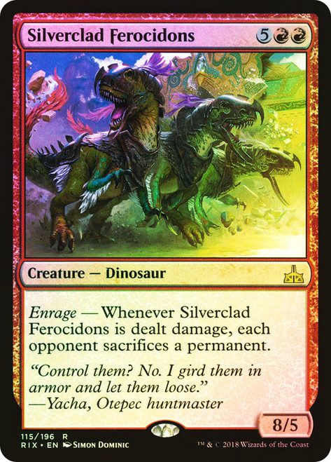 Silverclad Ferocidons\nRivals of Ixalan\nSingle\nMagic The Gathering