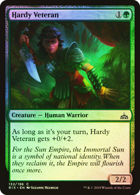 Hardy Veteran\nRivals of Ixalan\nSingle\nMagic The Gathering