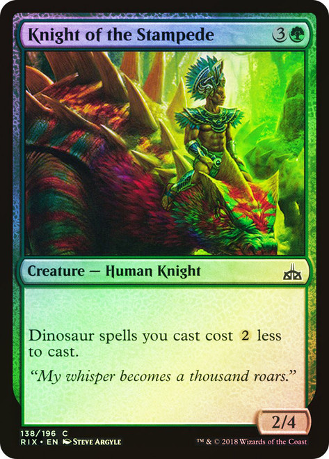Knight of the Stampede\nRivals of Ixalan\nSingle\nMagic The Gathering