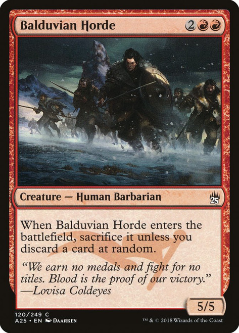 Balduvian Horde\nMasters 25\nSingle\nMagic The Gathering