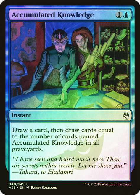Accumulated Knowledge\nMasters 25\nSingle\nMagic The Gathering