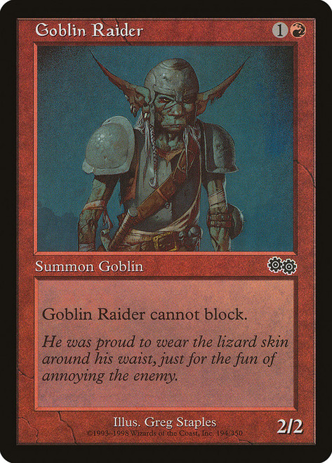 Goblin Raider\nUrza's Saga\nSingle\nMagic The Gathering