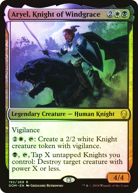 Aryel, Knight of Windgrace\nDominaria\nSingle\nMagic The Gathering