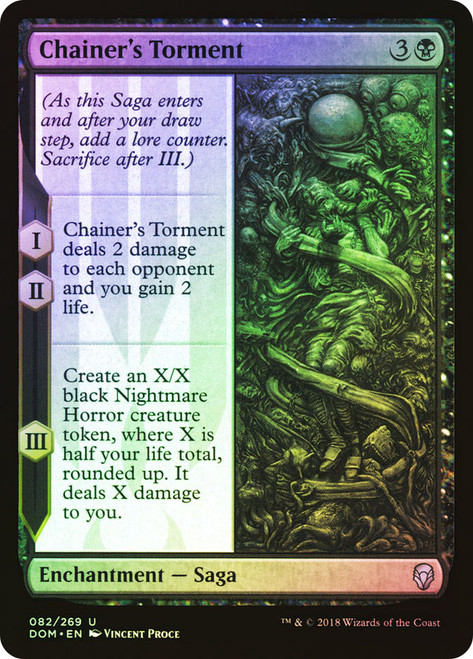 Chainer's Torment\nDominaria\nSingle\nMagic The Gathering