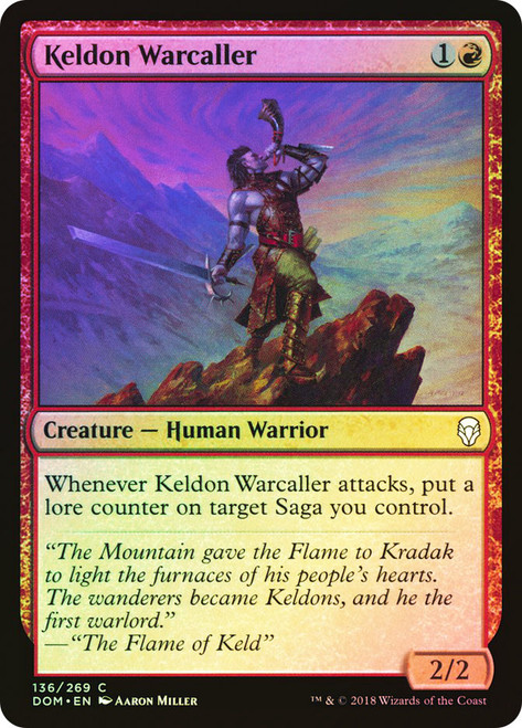 Keldon Warcaller\nDominaria\nSingle\nMagic The Gathering