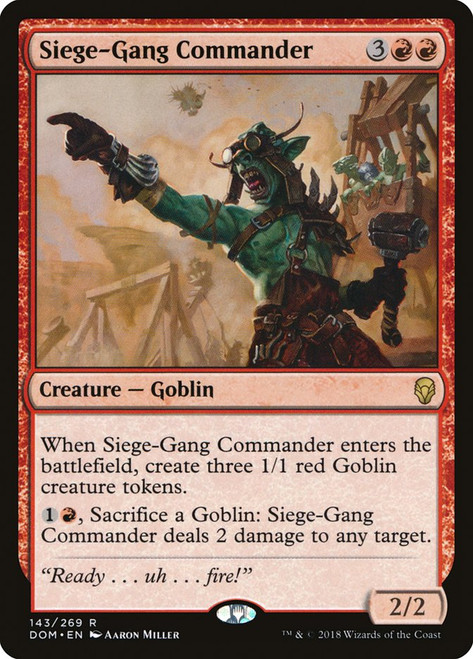 Siege-Gang Commander\nDominaria\nSingle\nMagic The Gathering
