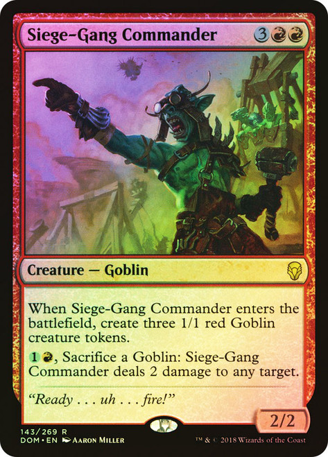Siege-Gang Commander\nDominaria\nSingle\nMagic The Gathering