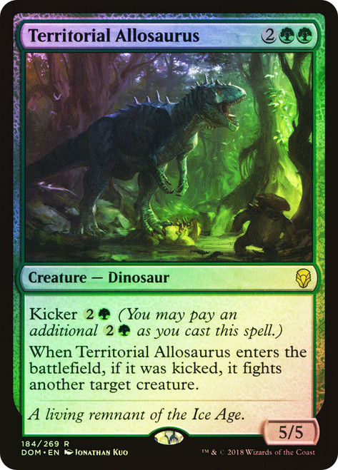 Territorial Allosaurus (Prerelease) (Dominaria) | Promo | Star