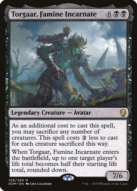 Torgaar, Famine Incarnate\nDominaria\nSingle\nMagic The Gathering