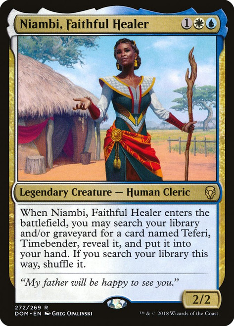 Niambi, Faithful Healer (Planeswalker Deck)\nDominaria\nSingle\nMagic The Gathering