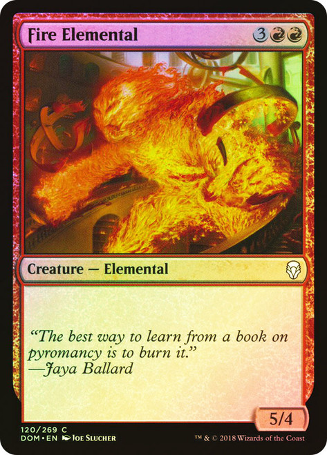 Fire Elemental\nDominaria\nSingle\nMagic The Gathering