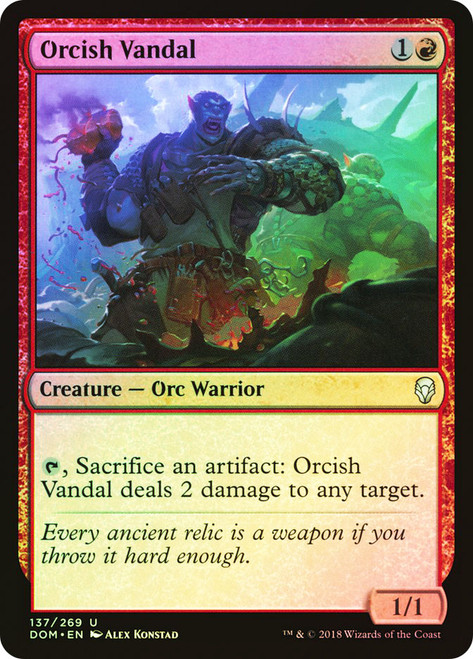 Orcish Vandal\nDominaria\nSingle\nMagic The Gathering