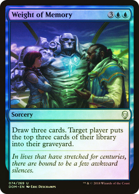 Weight of Memory\nDominaria\nSingle\nMagic The Gathering