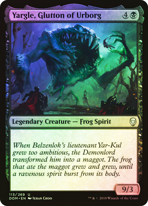 Yargle, Glutton of Urborg\nDominaria\nSingle\nMagic The Gathering