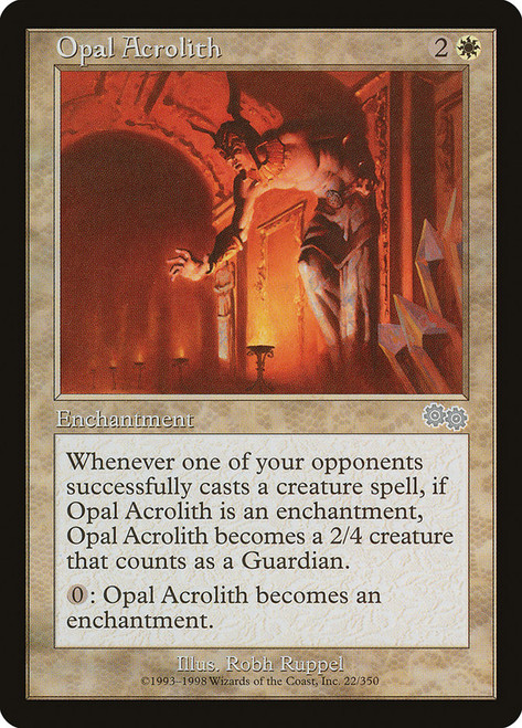 Opal Acrolith\nUrza's Saga\nSingle\nMagic The Gathering