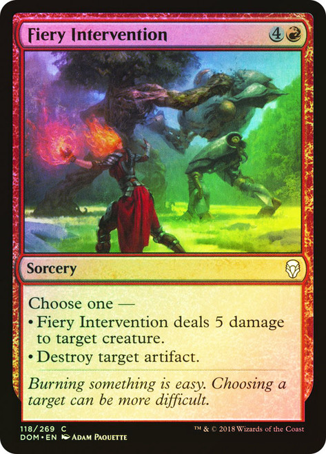 Fiery Intervention\nDominaria\nSingle\nMagic The Gathering