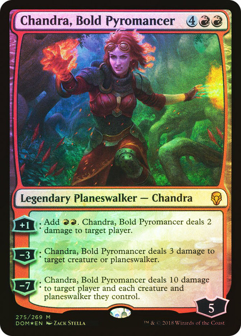 Chandra, Bold Pyromancer (Planeswalker Deck)\nDominaria\nSingle\nMagic The Gathering