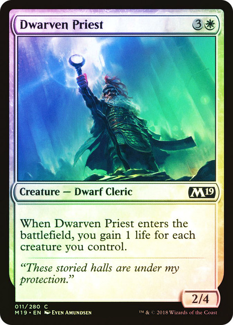 Dwarven Priest\nCore Set 2019\nSingle\nMagic The Gathering