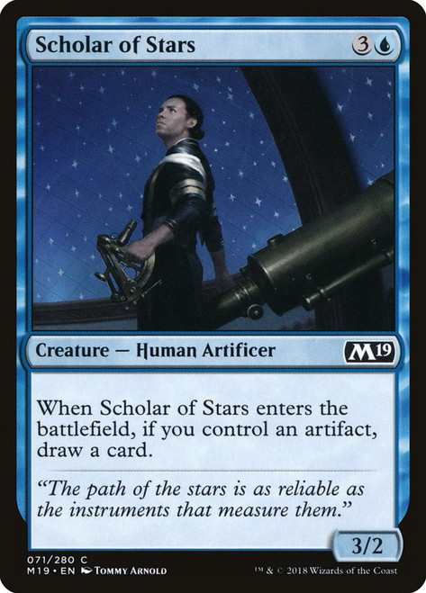 Scholar of Stars\nCore Set 2019\nSingle\nMagic The Gathering