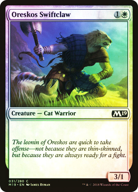 Oreskos Swiftclaw\nCore Set 2019\nSingle\nMagic The Gathering