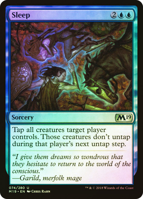Sleep\nCore Set 2019\nSingle\nMagic The Gathering