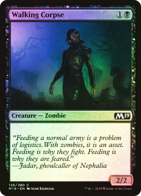 Walking Corpse\nCore Set 2019\nSingle\nMagic The Gathering