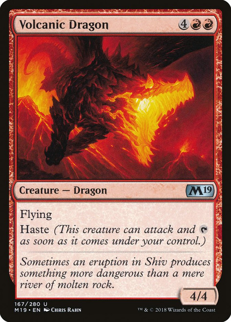 Volcanic Dragon\nCore Set 2019\nSingle\nMagic The Gathering