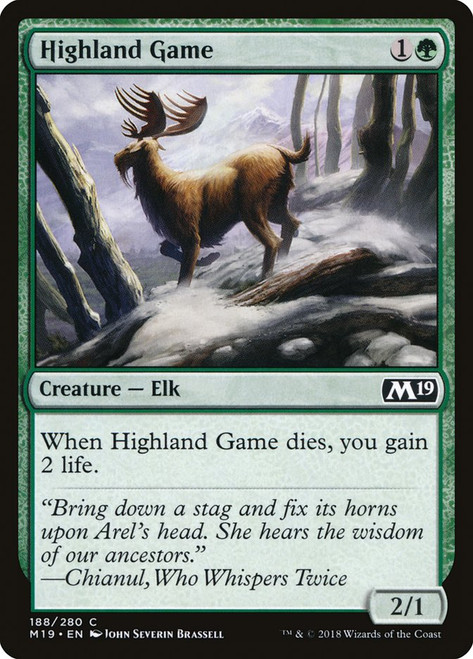 Highland Game\nCore Set 2019\nSingle\nMagic The Gathering