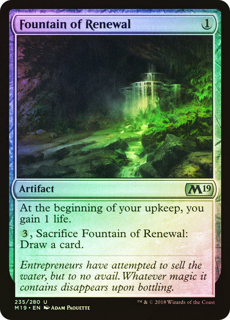 Fountain of Renewal\nCore Set 2019\nSingle\nMagic The Gathering