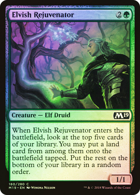 Elvish Rejuvenator\nCore Set 2019\nSingle\nMagic The Gathering