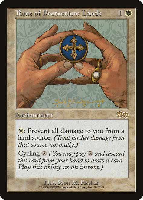Rune of Protection: Lands\nUrza's Saga\nSingle\nMagic The Gathering